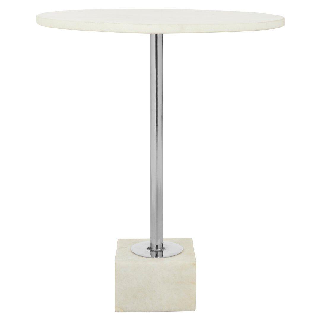 White - Interiors by Premier - Rabia White Marble Side Table