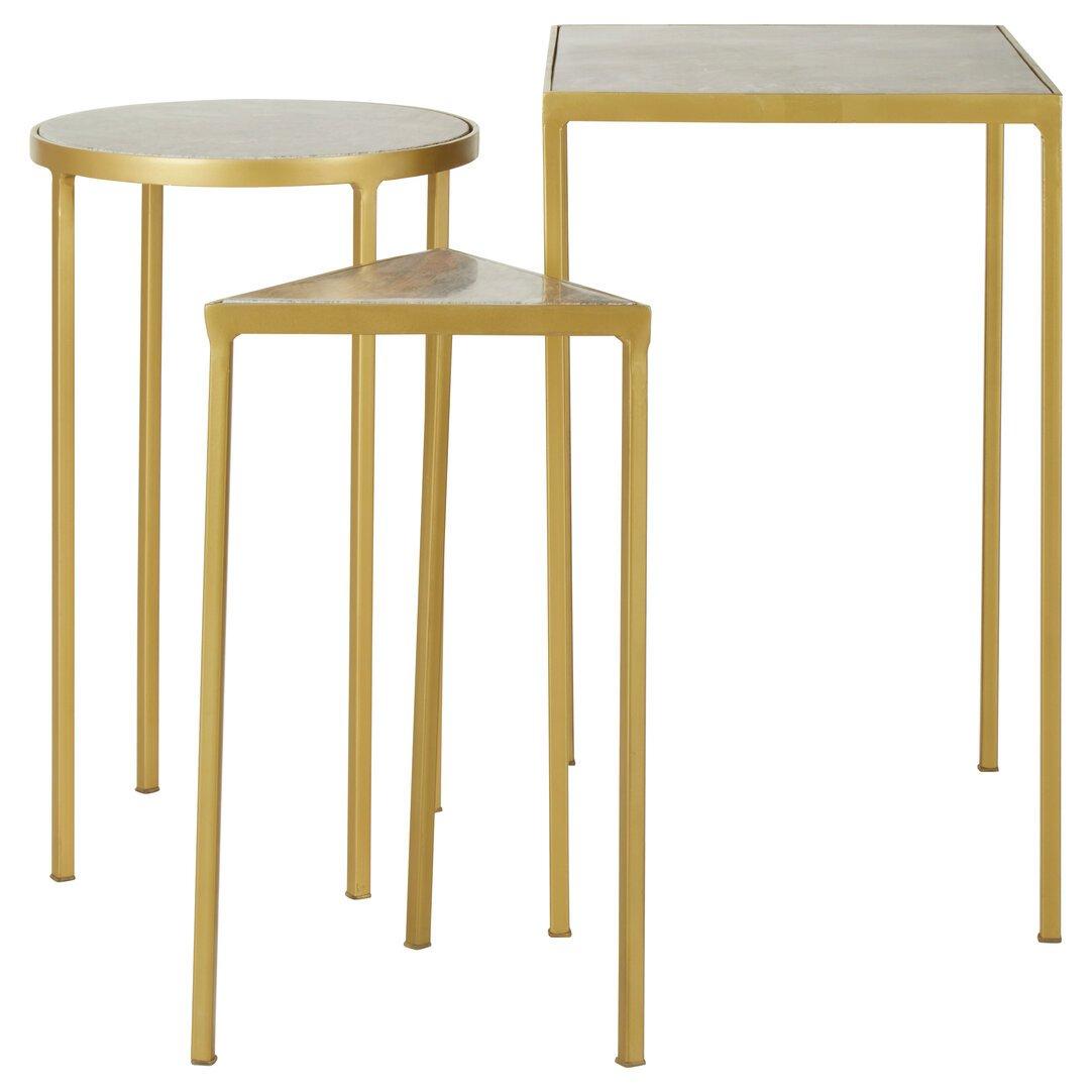 Interiors By Premier  Rabia Set Of 3 Nesting Side Tables - Green