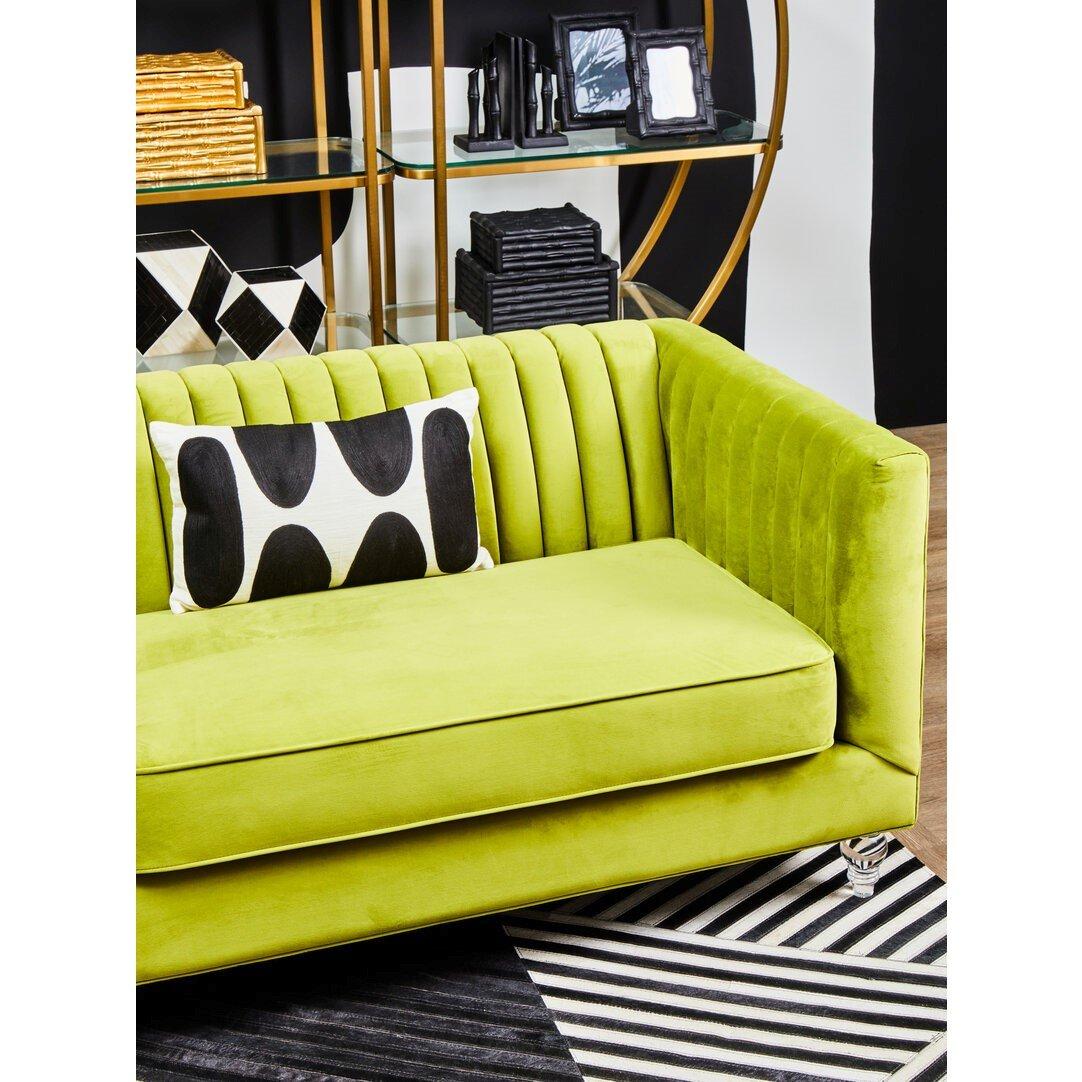 Green - Fifty Five South - Brasa 3 Seat Green Velvet Sofa - 4