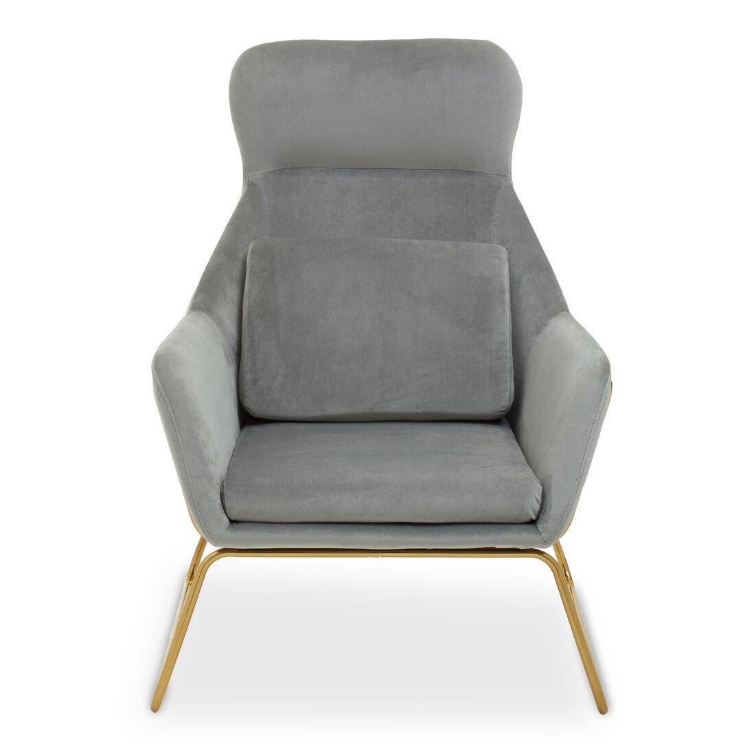Grey - Interiors by Premier - Stockholm Grey Velvet Armchair - 1