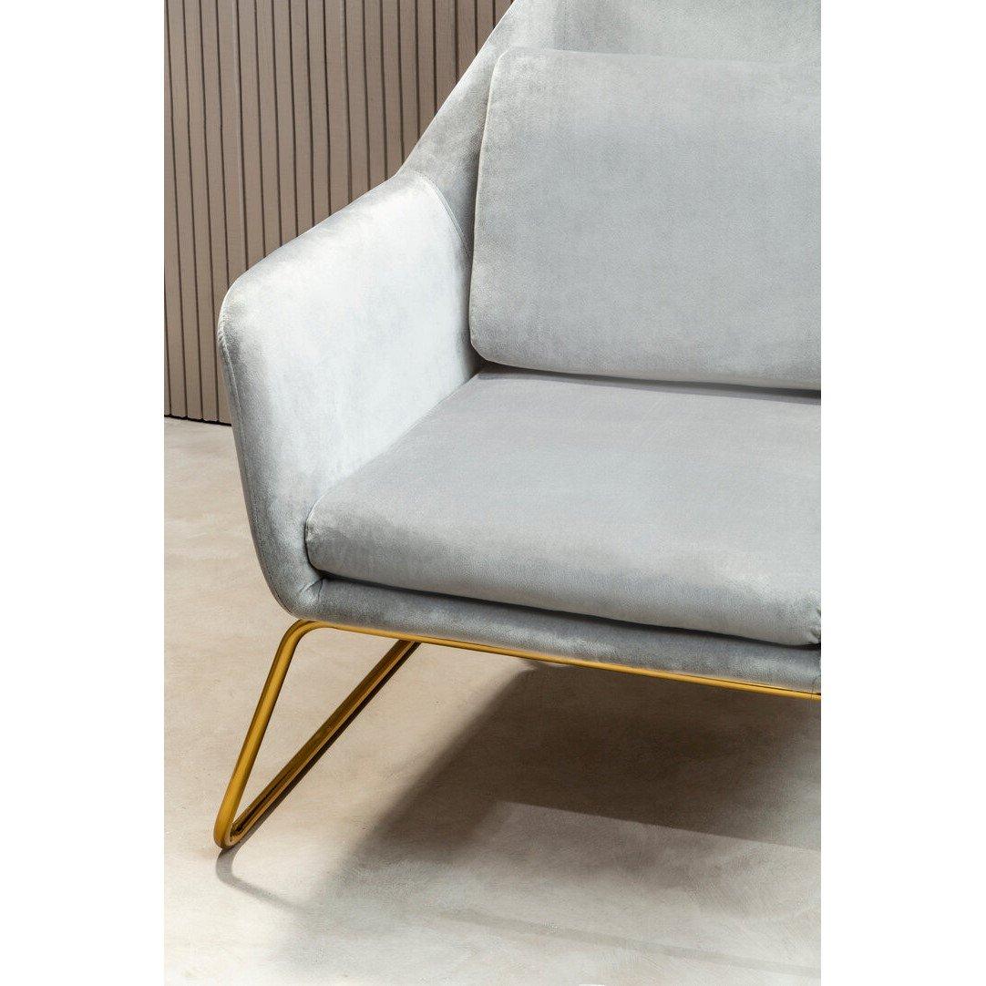 Grey - Interiors by Premier - Stockholm Grey Velvet Armchair - 2