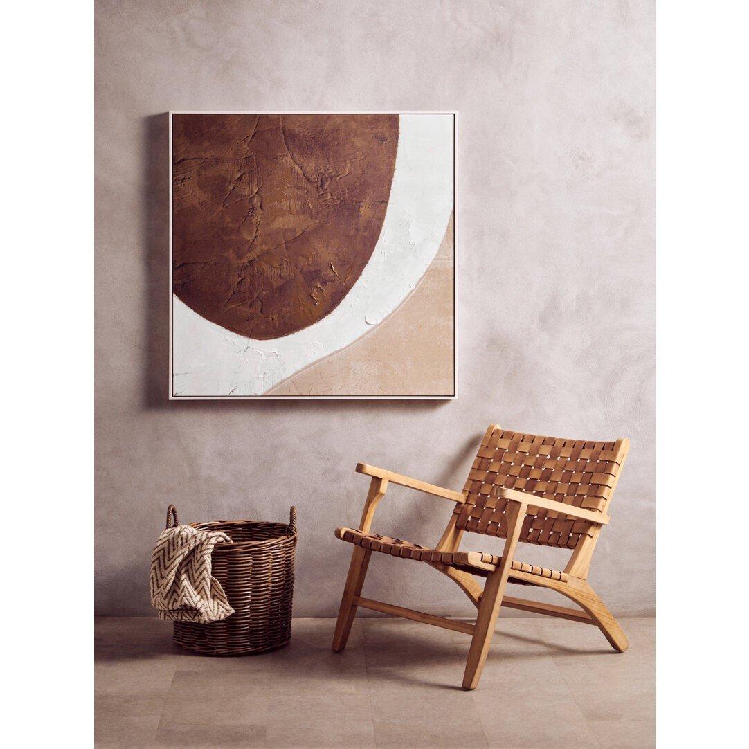 Brown - Fifty Five South - Astratto Brown and Natural Textured Wall Art - 1