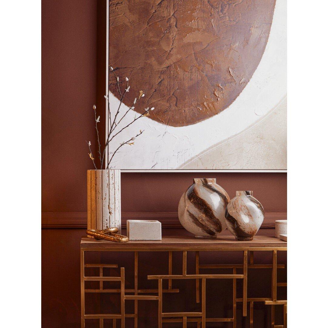 Brown - Fifty Five South - Astratto Brown and Natural Textured Wall Art - 4