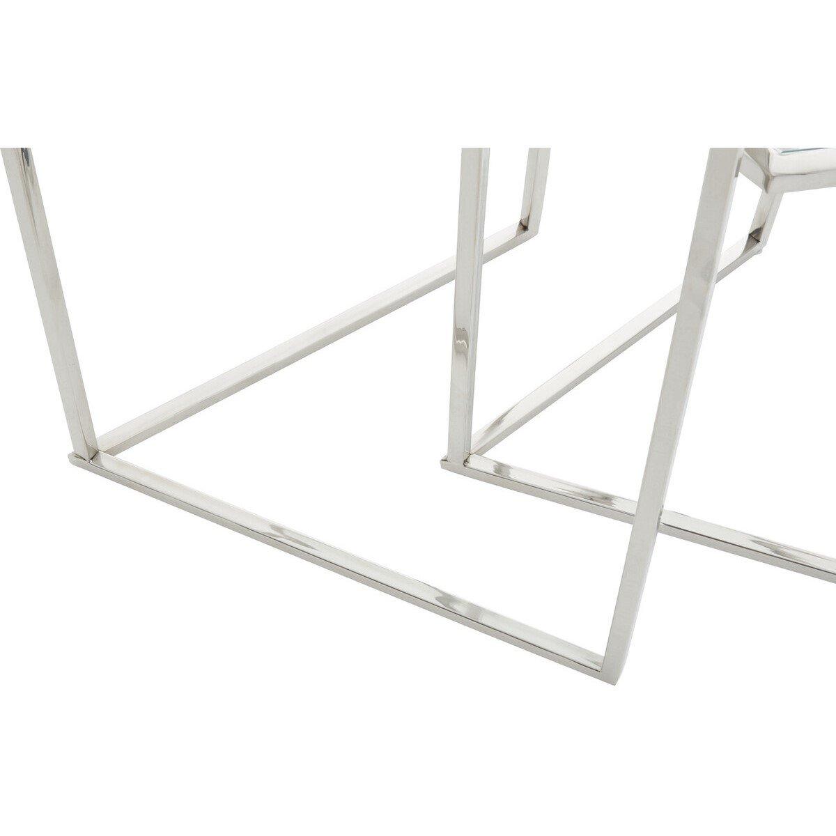 Silver - Fifty Five South - Herber Set Of 2 Silver Finish Tables - 5