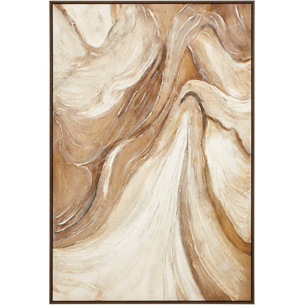 Fifty Five South  Astratto Neutral Abstract Textured Wall Art - 