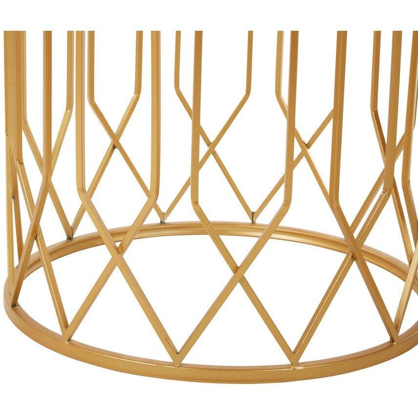 Gold - Interiors by Premier - Avantis Set Of 2 Gold Frame Round Side Tables - 3