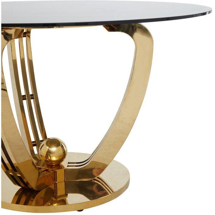 Gold - Fifty Five South - Moda Grey Tempered Glass Dining Table - 2