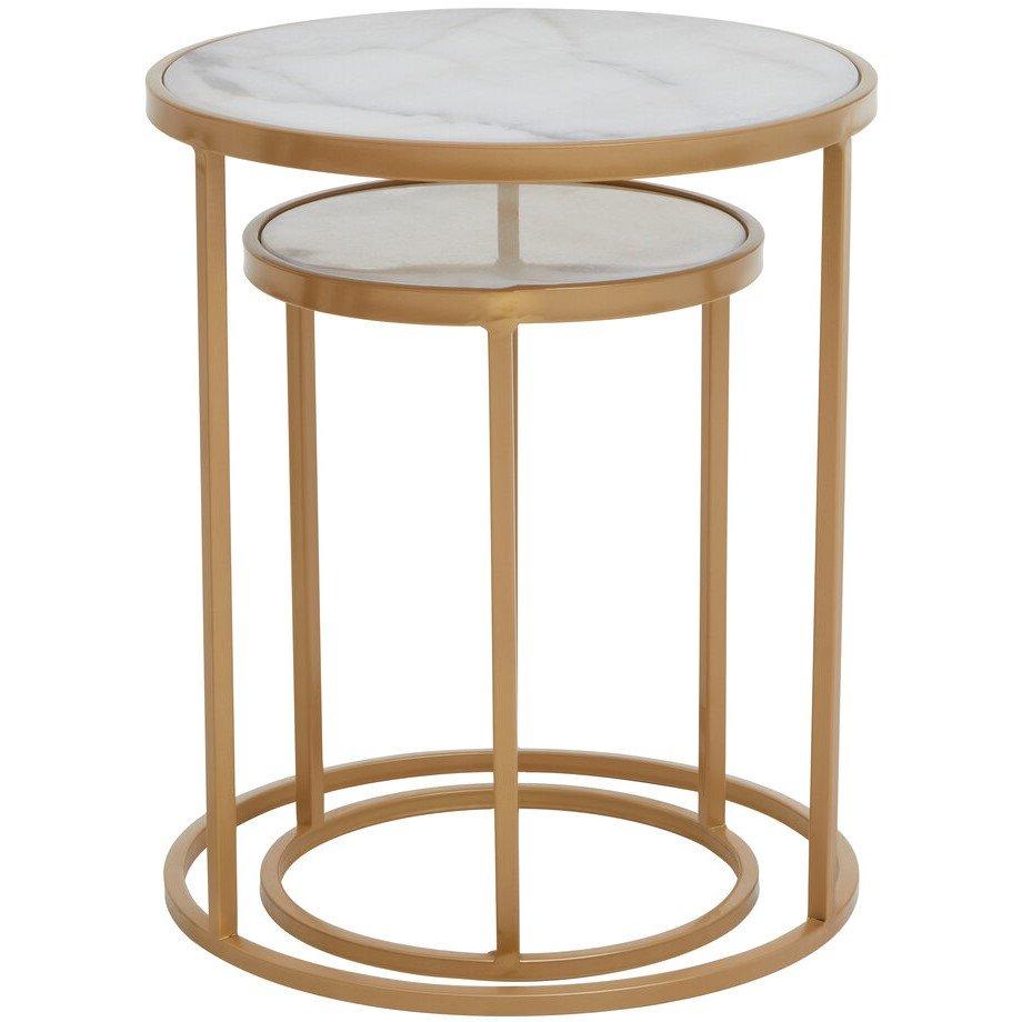 Interiors By Premier  Colva Set Of Two Nesting Tables - Gold