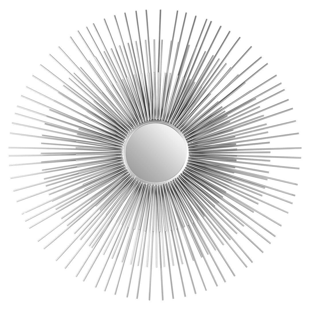 Silver - Fifty Five South - Cristi Silver Finish Wall Mirror - 1