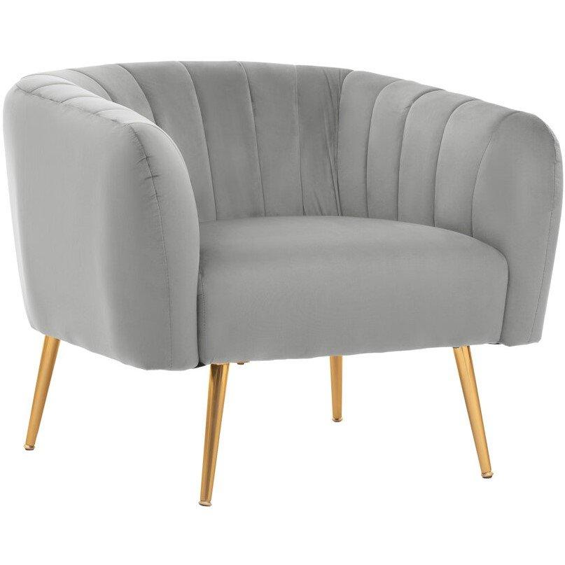 Grey - Interiors by Premier - Larissa Grey Velvet Chair - 2