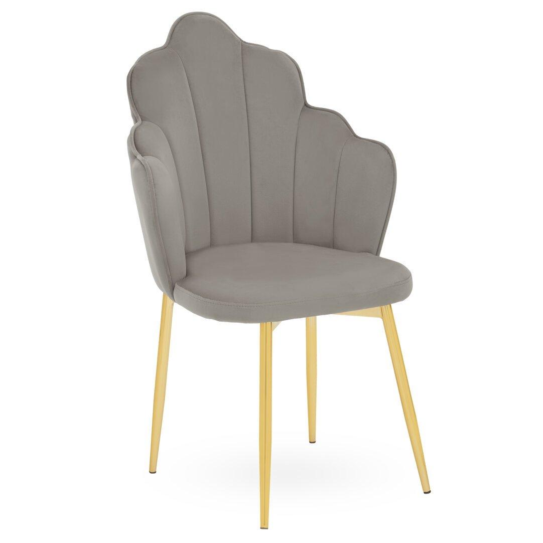 Interiors By Premier  Tian Velvet Dining Chair Grey
