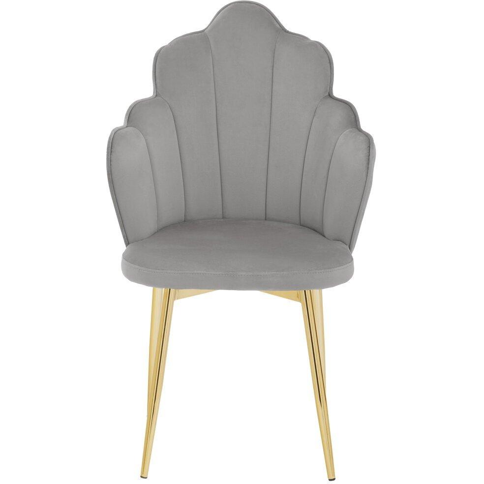 Grey - Interiors by Premier - Tian Grey Velvet Dining Chair - 2