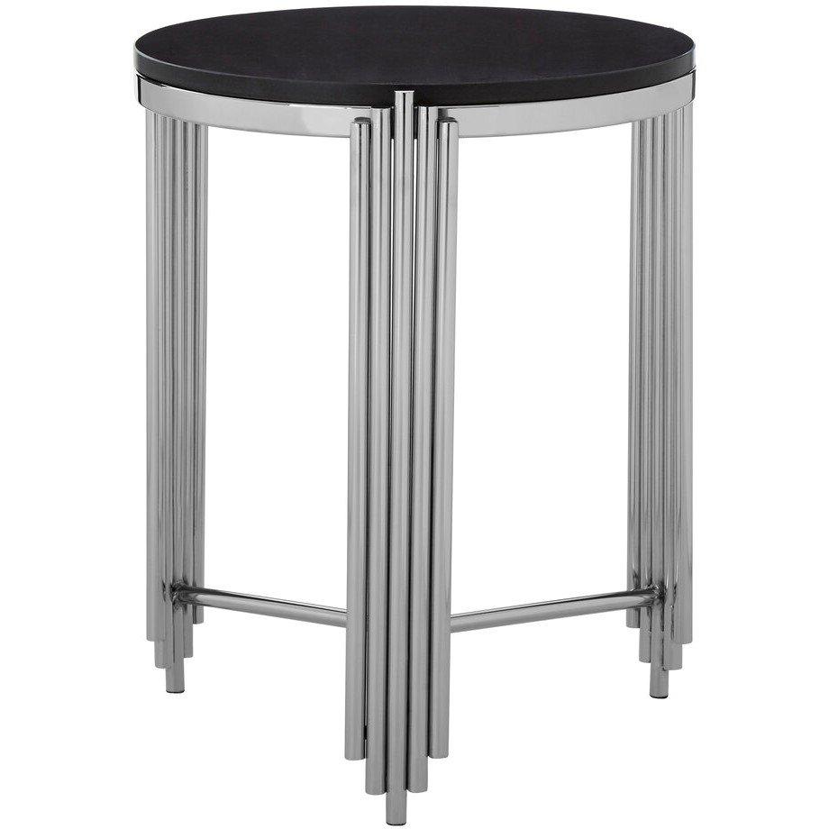 Fifty Five South  Clarice Round Side Table - Silver