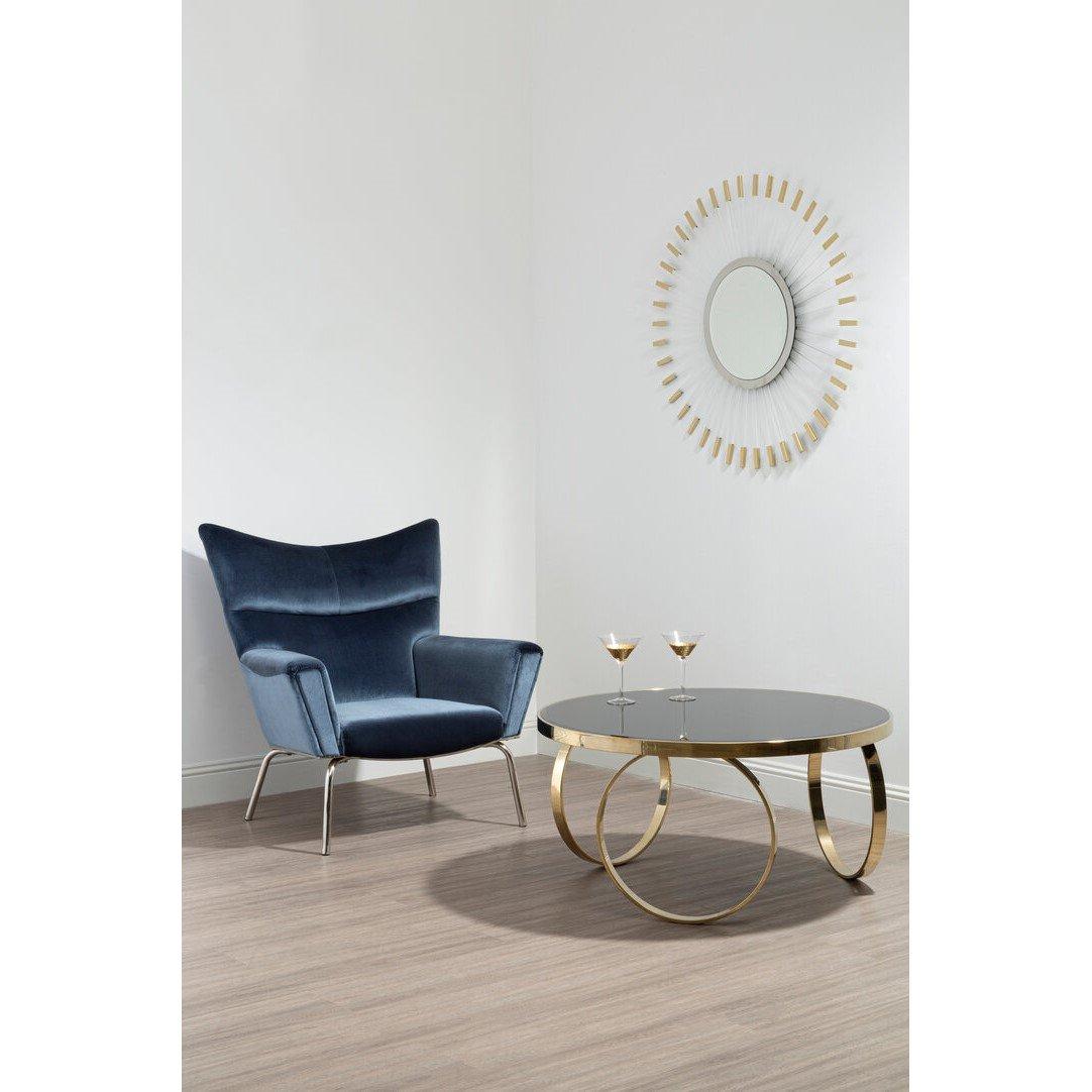Fifty Five South  Ragusa Large Round Coffee Table - Black
