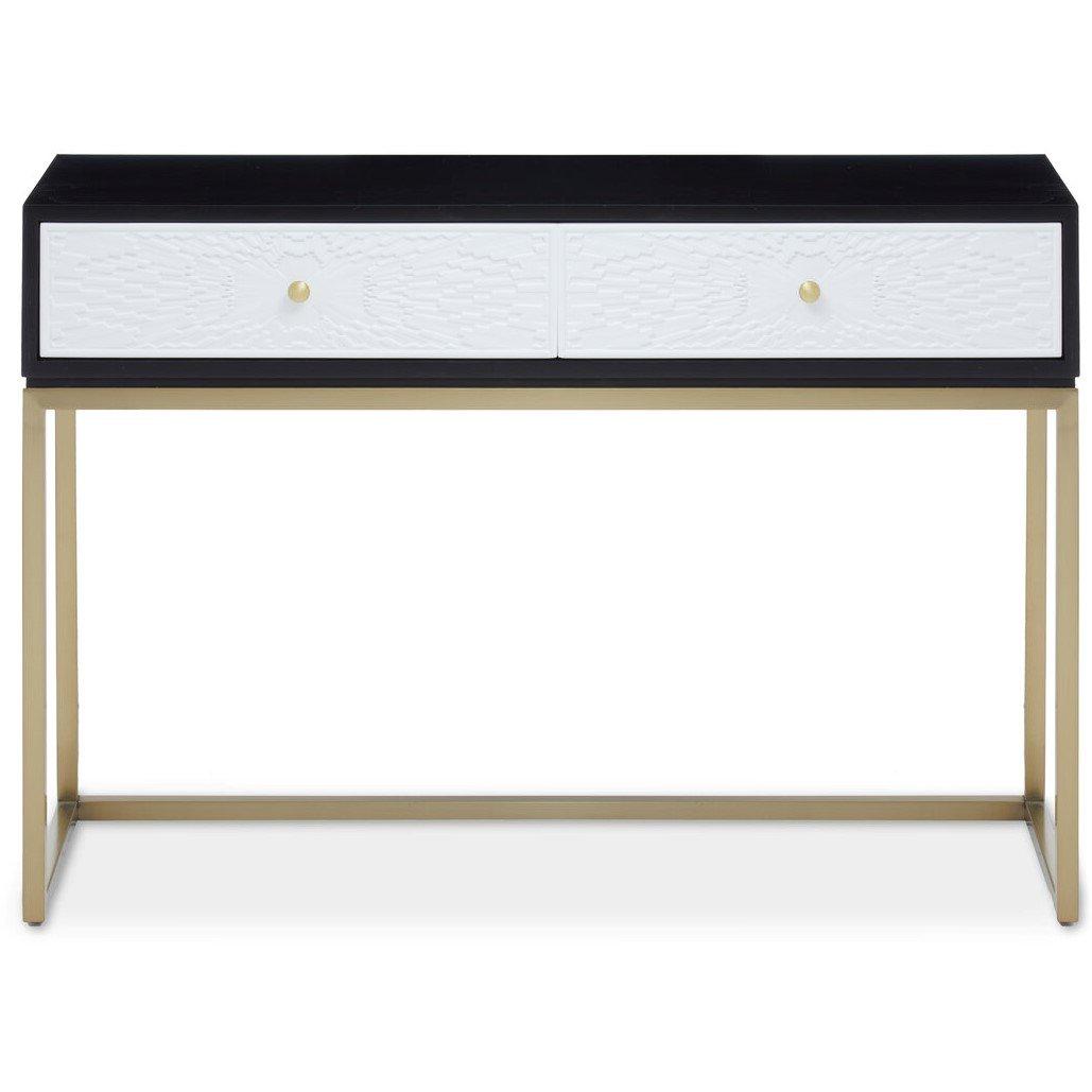Fifty Five South  Dumas Two Drawer Console Table - Black
