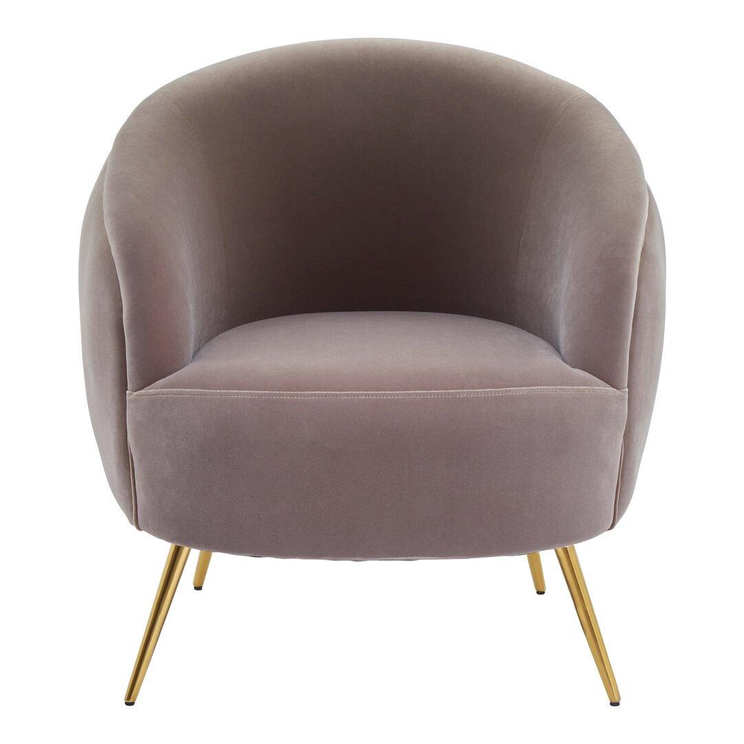 Fifty Five South  Manhattan Mink Velvet Armchair - Brown