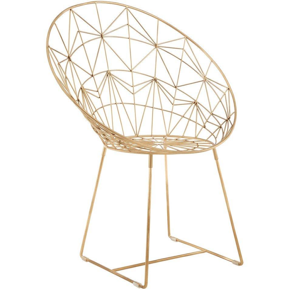 Gold - Interiors by Premier - Templar gold iron design Chair - 1