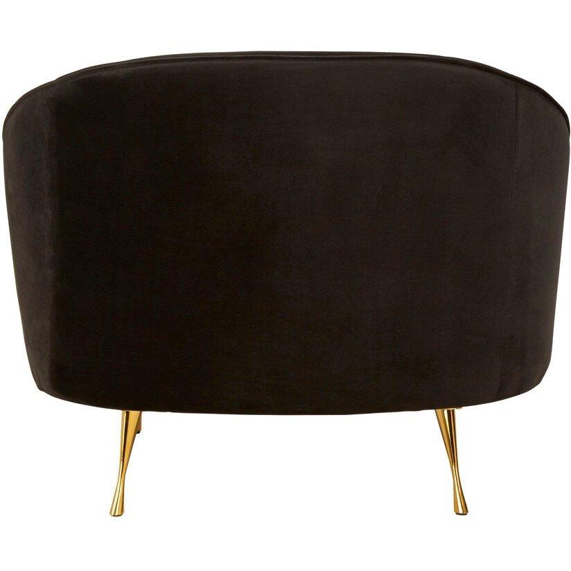 Black - Fifty Five South - Manhattan Black Velvet Armchair - 2