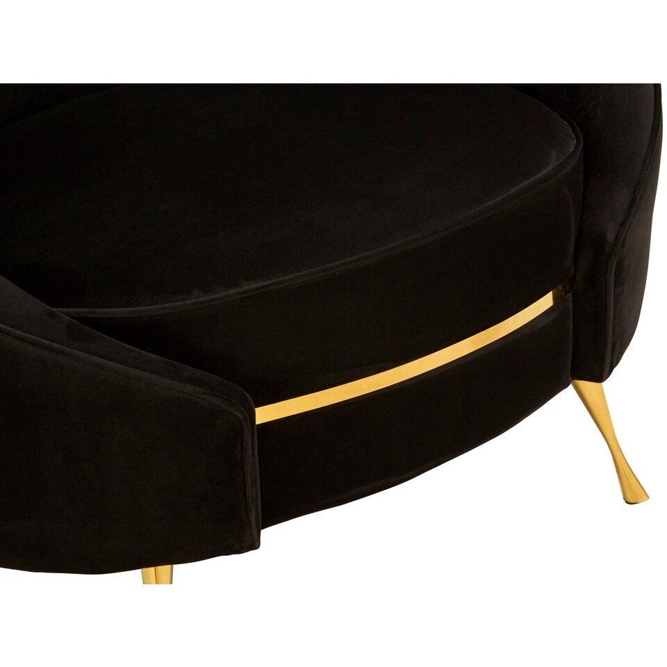 Black - Fifty Five South - Manhattan Black Velvet Armchair - 5