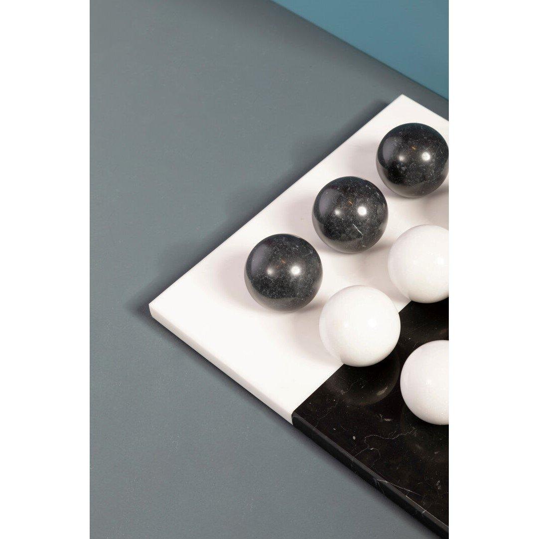 Multi - Fifty Five South - Flos Black And White Tic Tac Toe Marble Game - 3