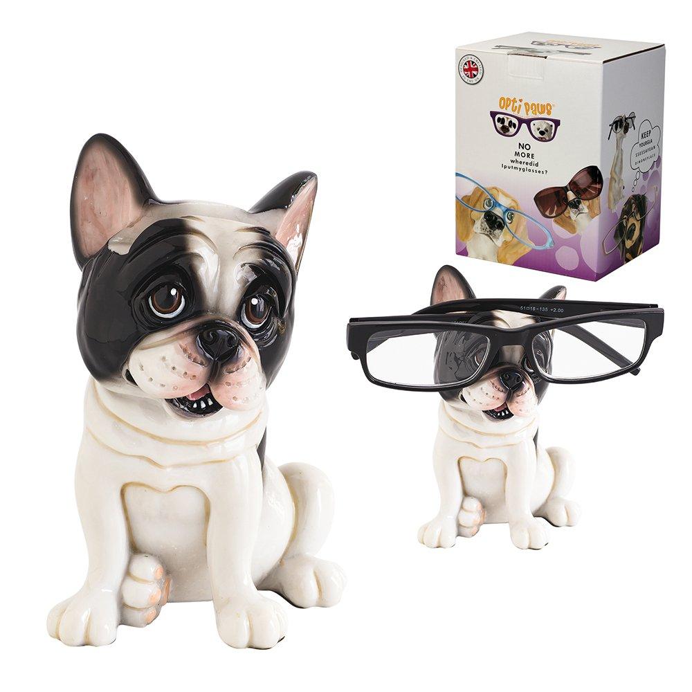 White - Optipaws - 8051 - French Bulldog Eye Glass Holder