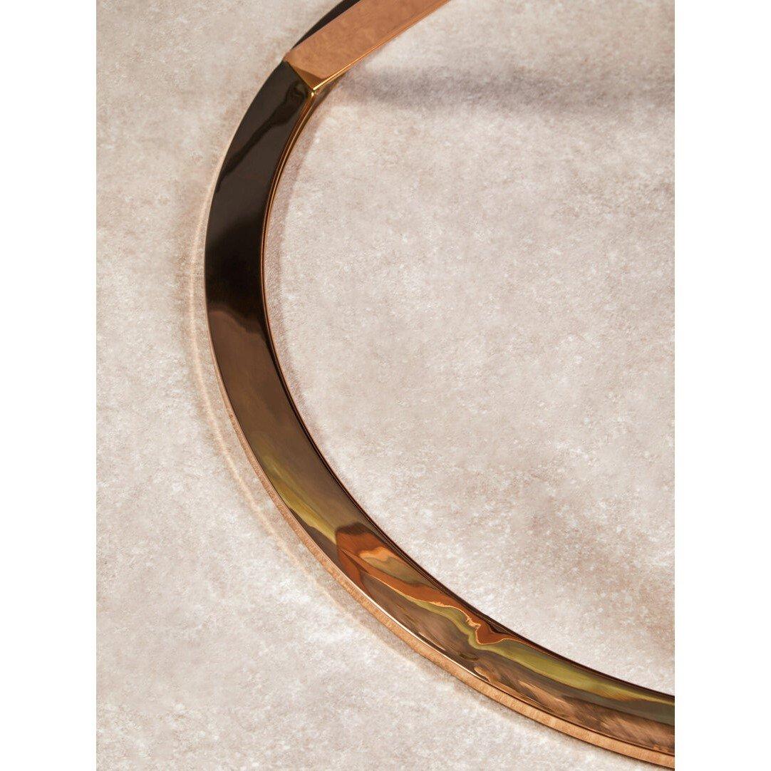 Gold - Interiors by Premier - Allure Corseted Round Rose Gold End Table - 2