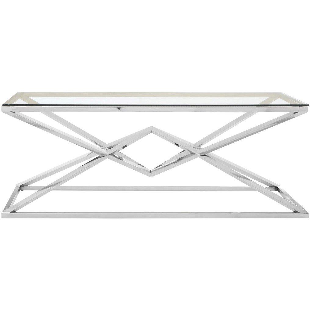 Interiors By Premier  Allure Rectangular Coffee Table Silver