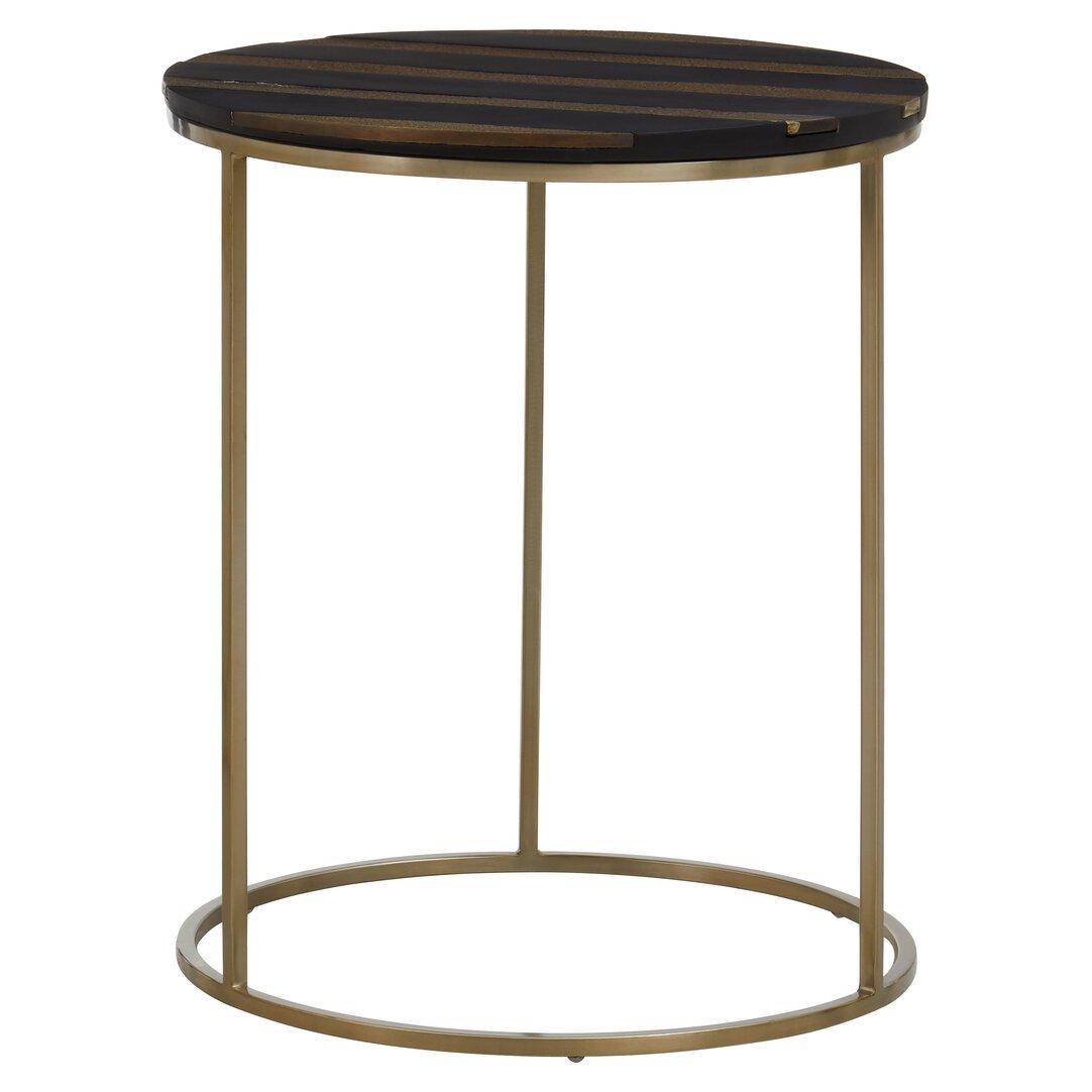 Gold - Fifty Five South - Aris Black And Gold Side Table - 2