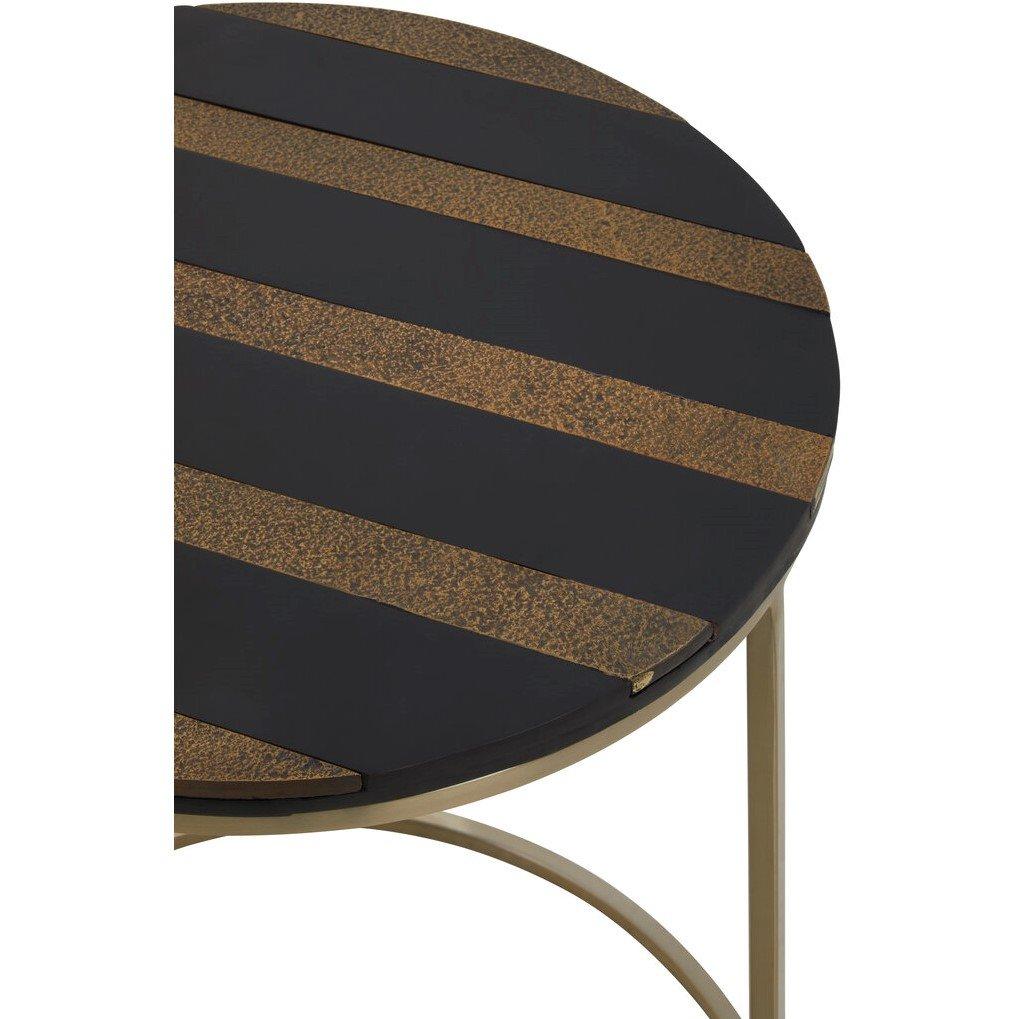 Gold - Fifty Five South - Aris Black And Gold Side Table - 3