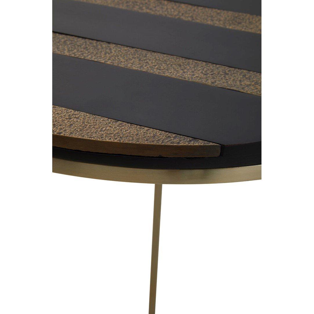 Gold - Fifty Five South - Aris Black And Gold Side Table - 4