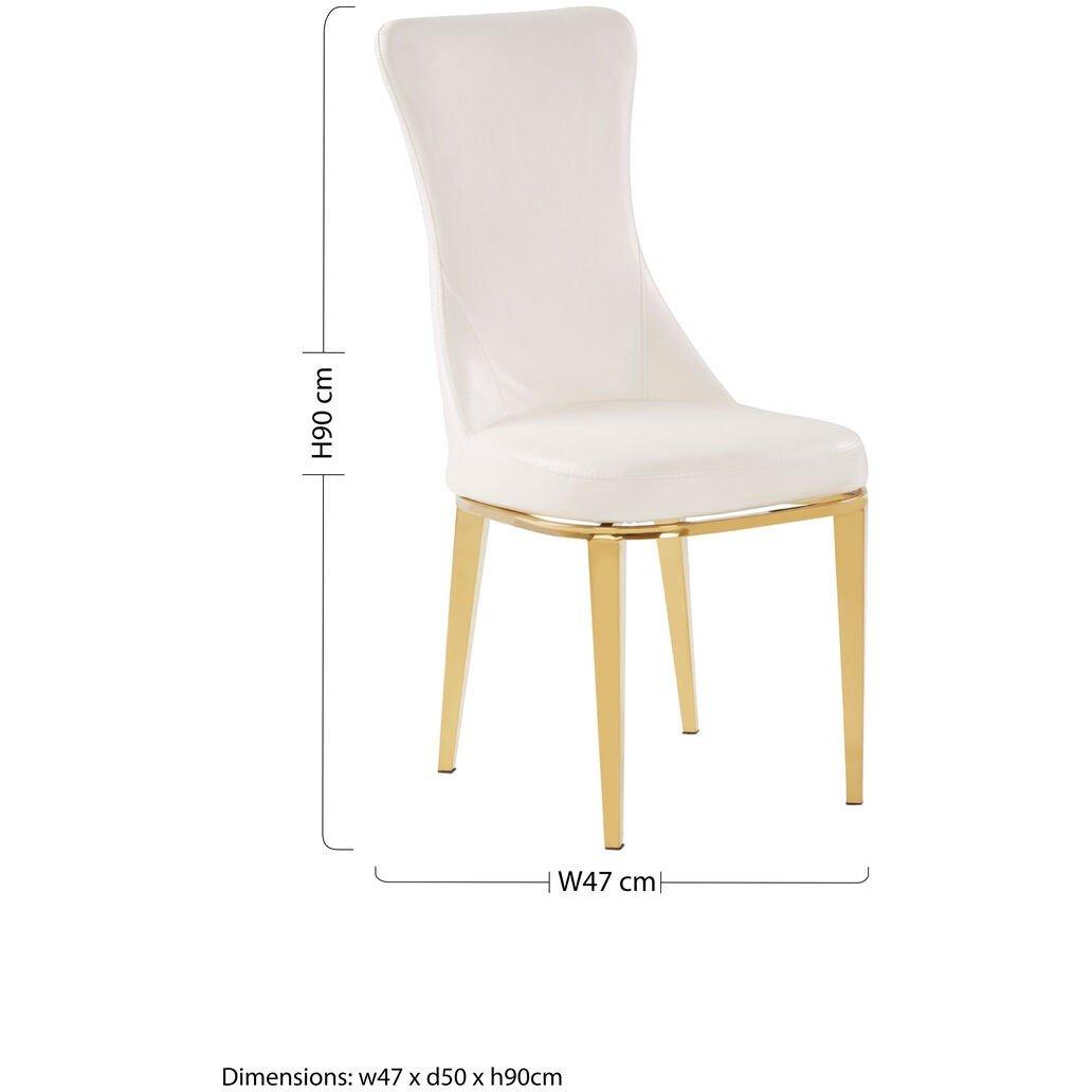 White - Interiors by Premier - Forli White Dining Chair - 6