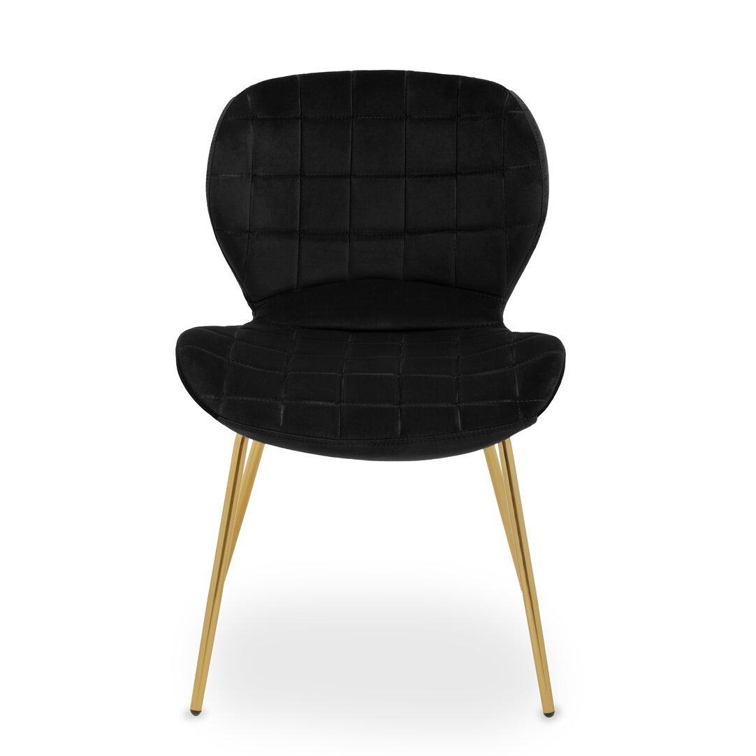 Black - Interiors by Premier - Warton Black Velvet Dining Chair - 1