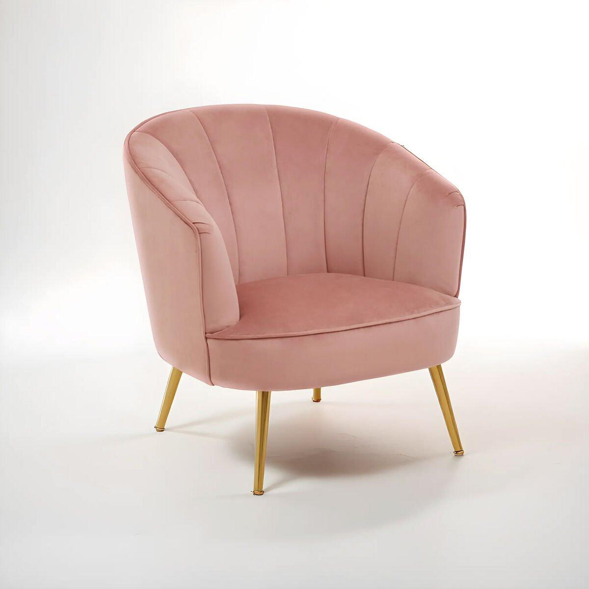 Pink - Interiors by Premier - Yolanda Pink Velvet Chair - 2