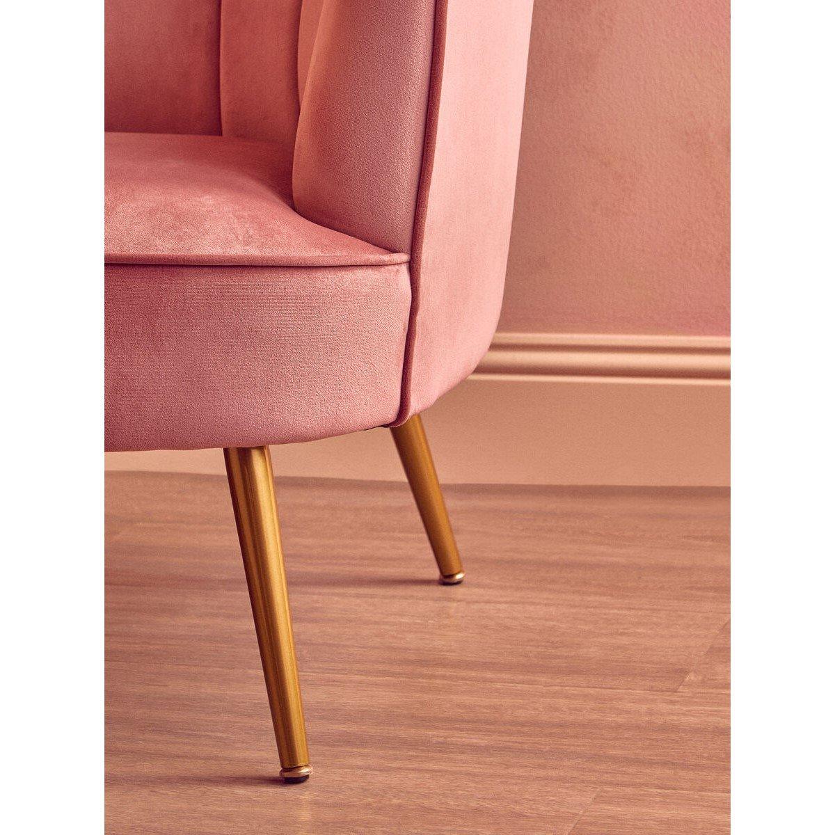 Pink - Interiors by Premier - Yolanda Pink Velvet Chair - 3