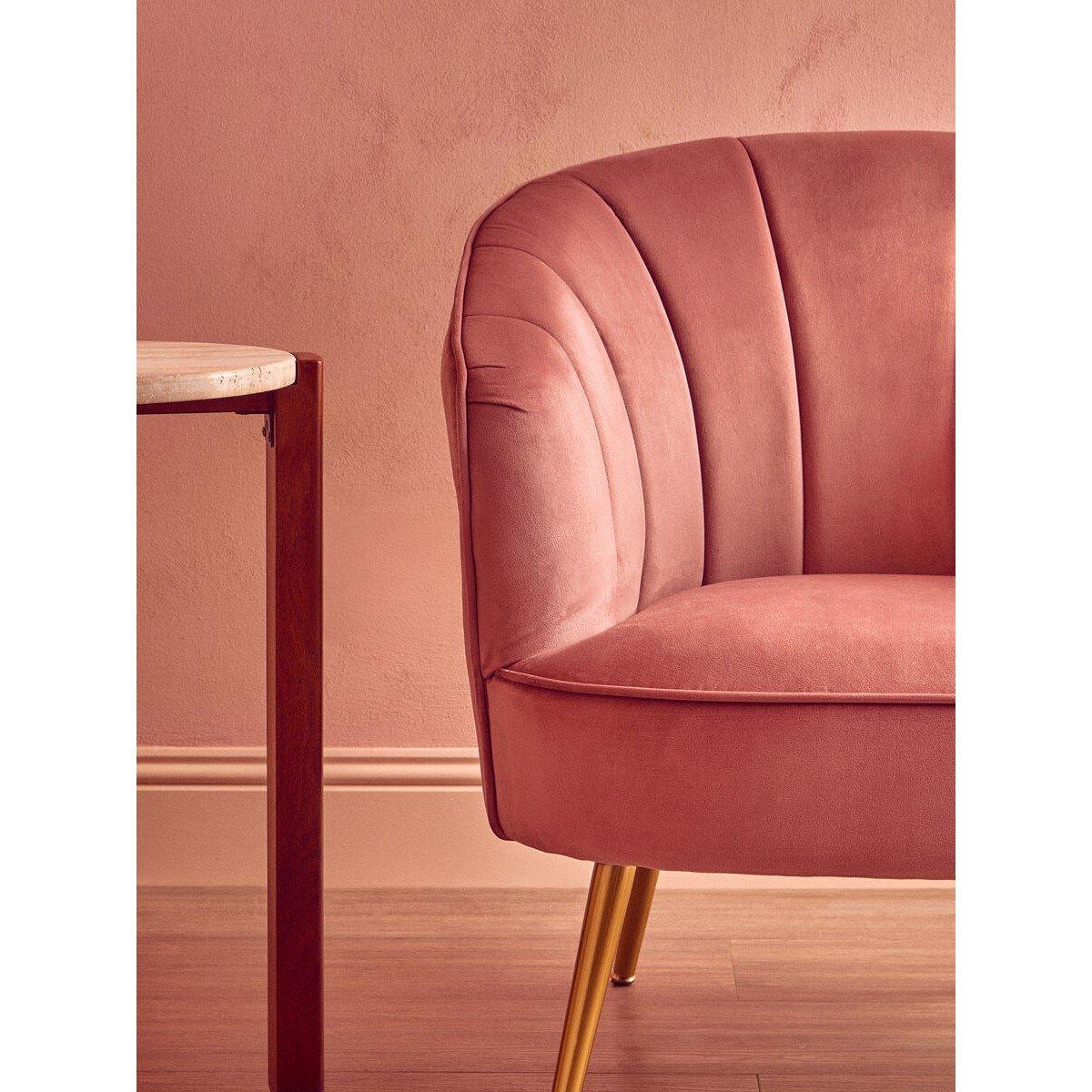 Pink - Interiors by Premier - Yolanda Pink Velvet Chair - 4