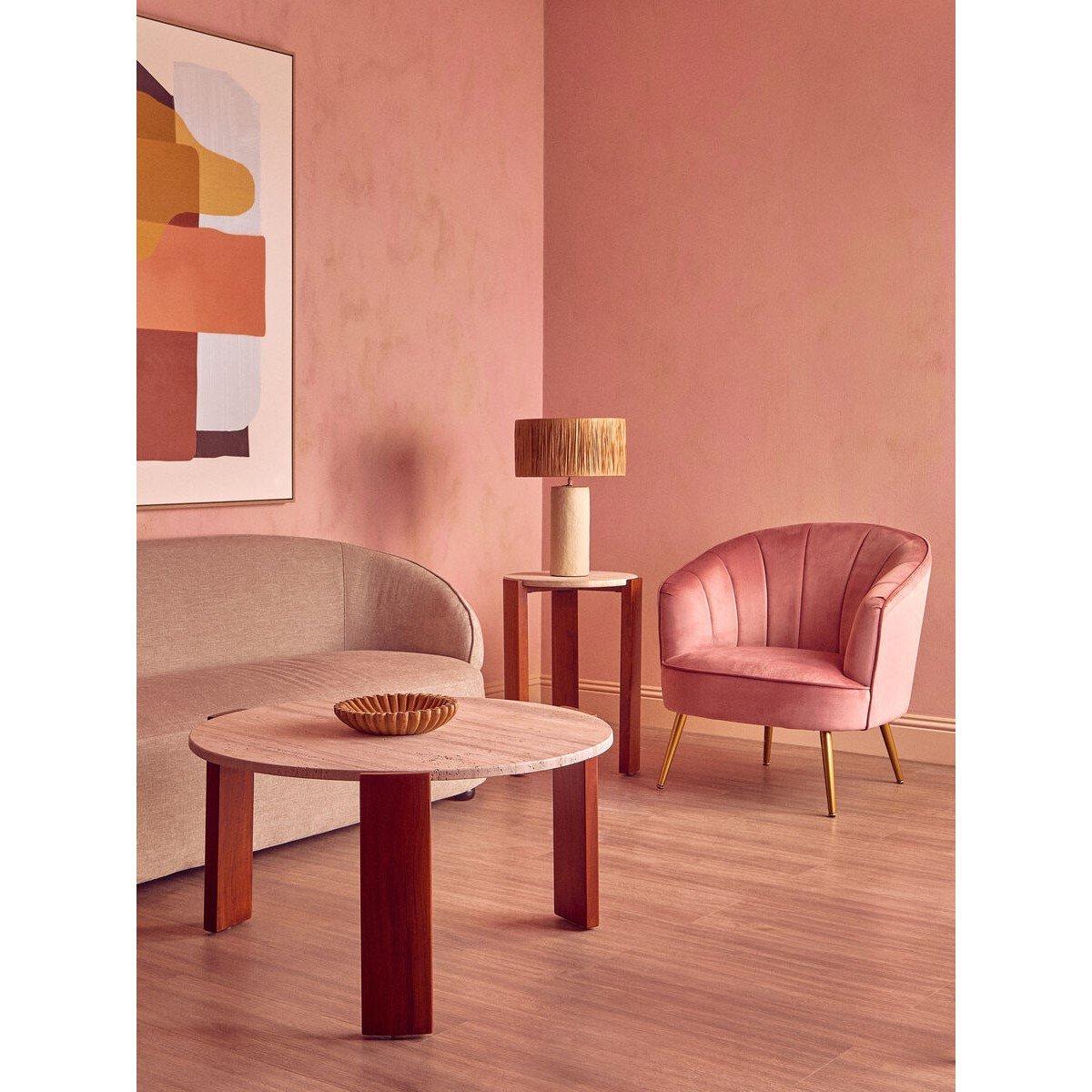 Pink - Interiors by Premier - Yolanda Pink Velvet Chair - 6