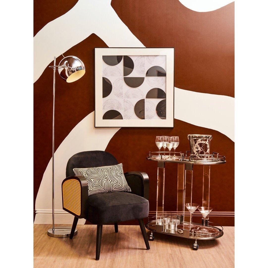 Black - Fifty Five South - Oria Mirrored Trolley With Cool Metallic Frame - 3