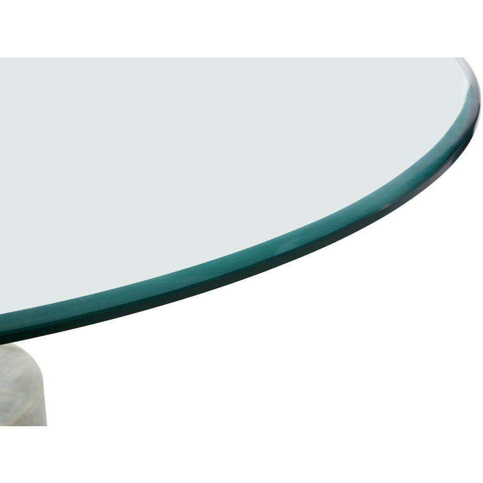 White - Fifty Five South - Rany Glass And White Marble Side Table - 5
