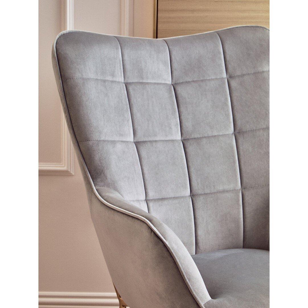Grey - Interiors by Premier - Stockholm Grey Velvet Chair - 2
