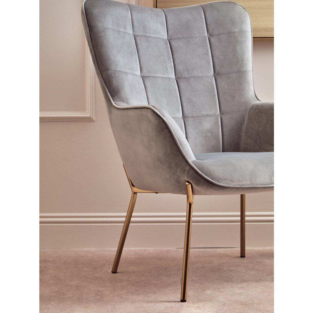 Grey - Interiors by Premier - Stockholm Grey Velvet Chair - 4