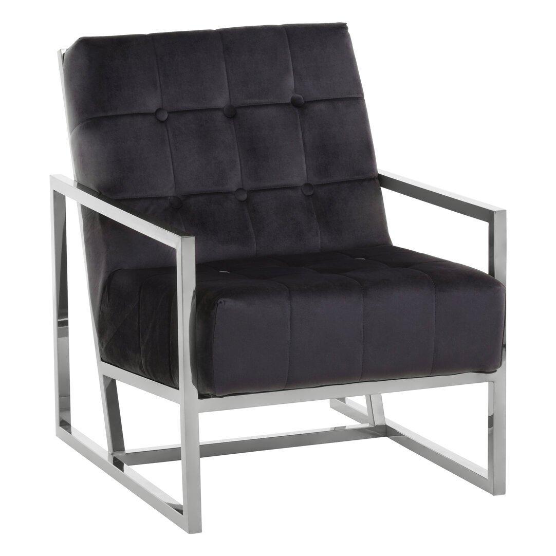Black - Interiors by Premier - Hana Black Velvet Chair - 3
