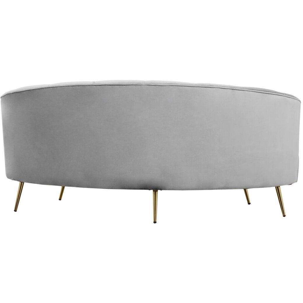 Grey - Interiors by Premier - Hasna Three Seat Grey Velvet Sofa - 2