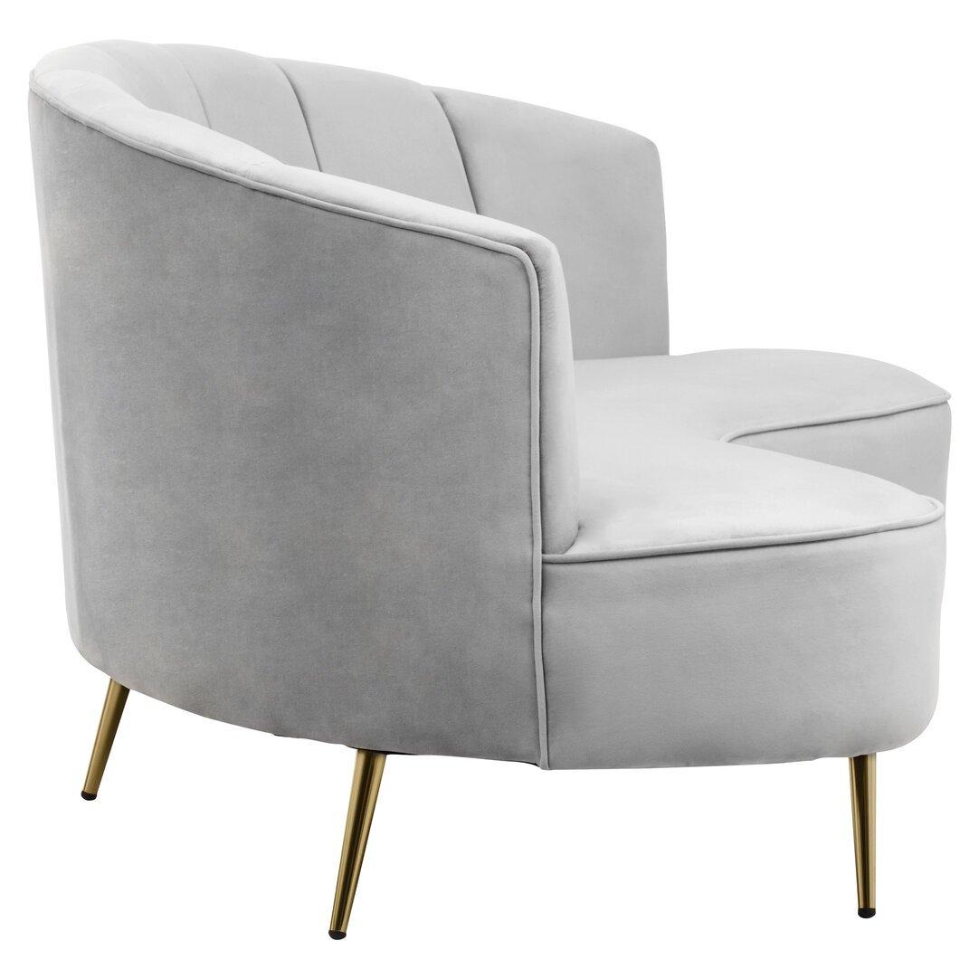 Grey - Interiors by Premier - Hasna Three Seat Grey Velvet Sofa - 3