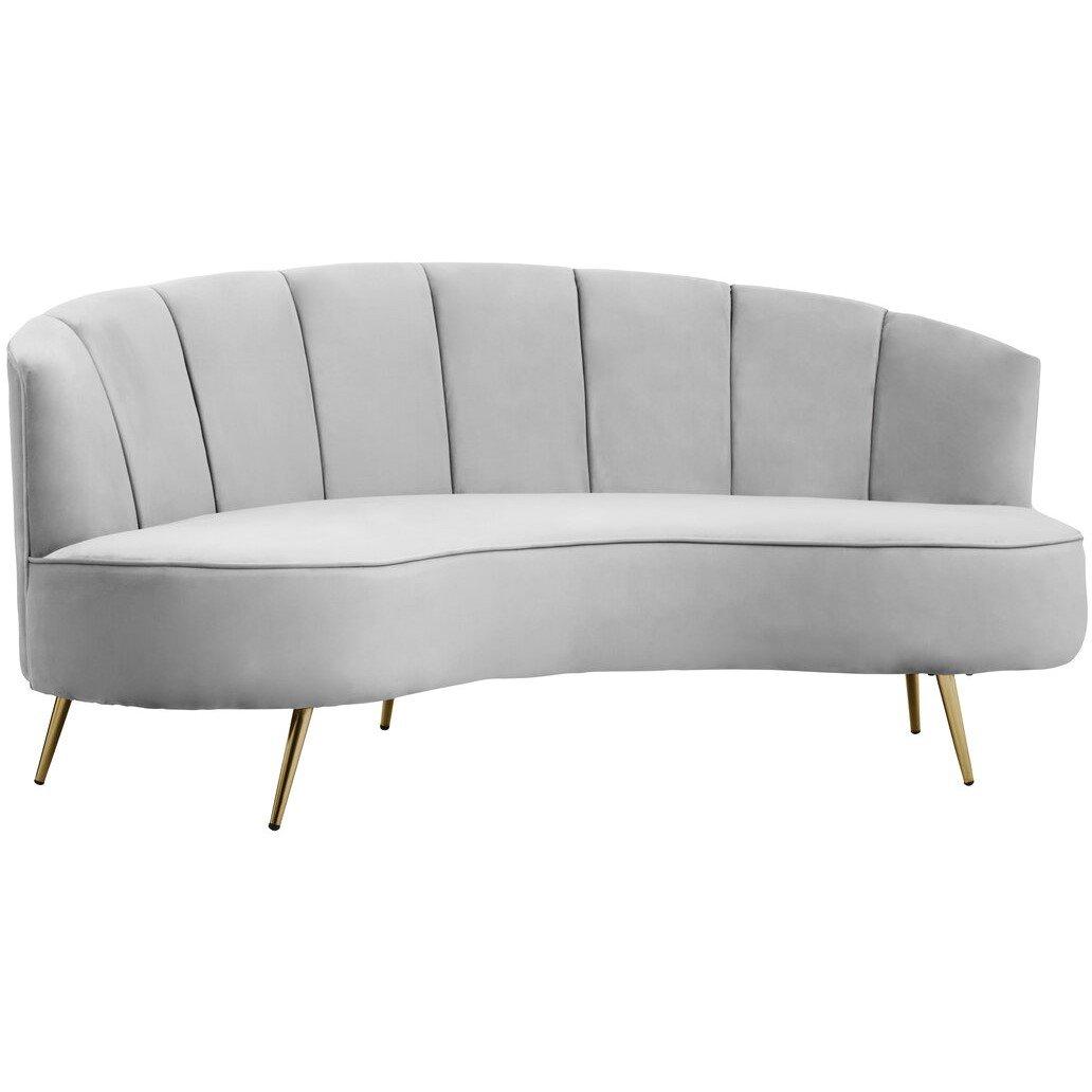Grey - Interiors by Premier - Hasna Three Seat Grey Velvet Sofa - 4