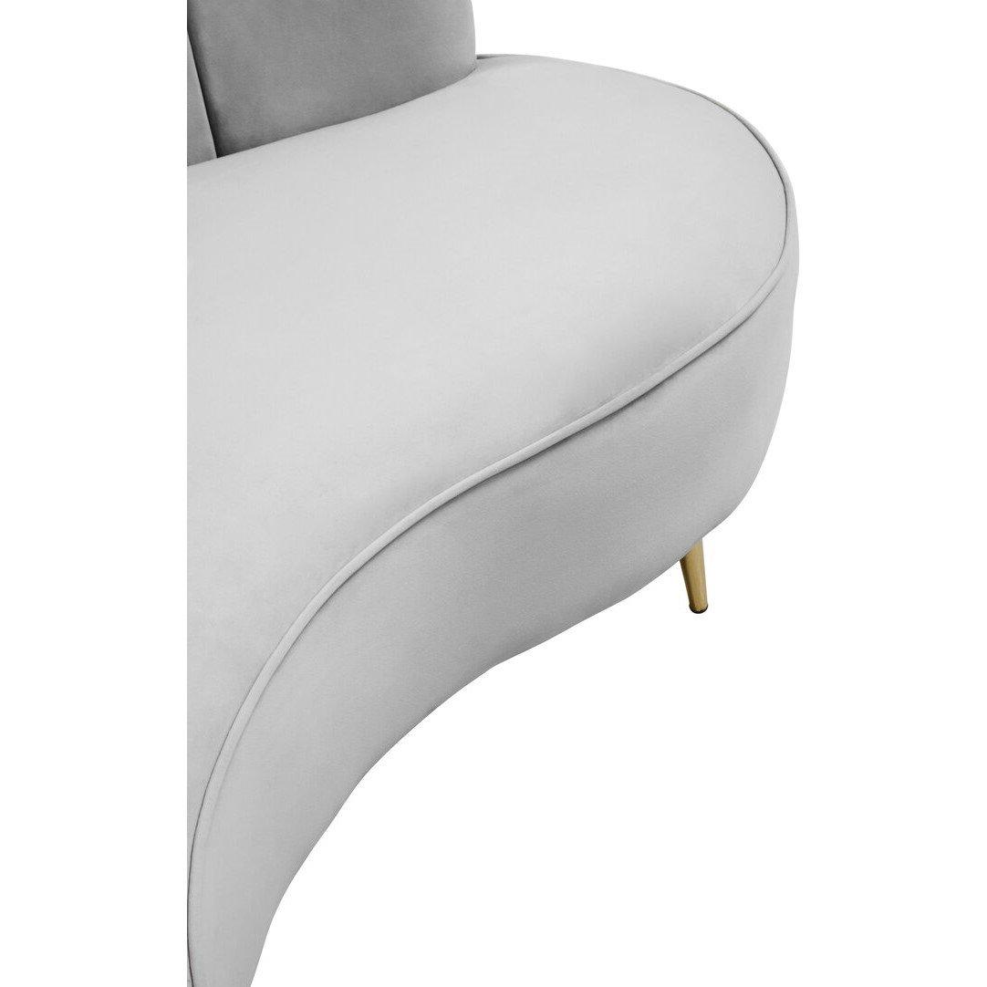 Grey - Interiors by Premier - Hasna Three Seat Grey Velvet Sofa - 5