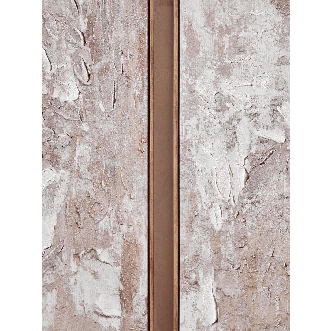 Multi - Fifty Five South - Astratto Set Of 2 Neutral Hued Textured Wall Art - 5