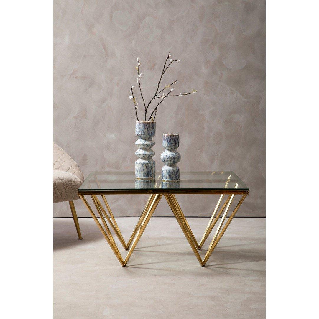 Gold - Interiors by Premier - Allure Gold Finish Spike Coffee Table - 2