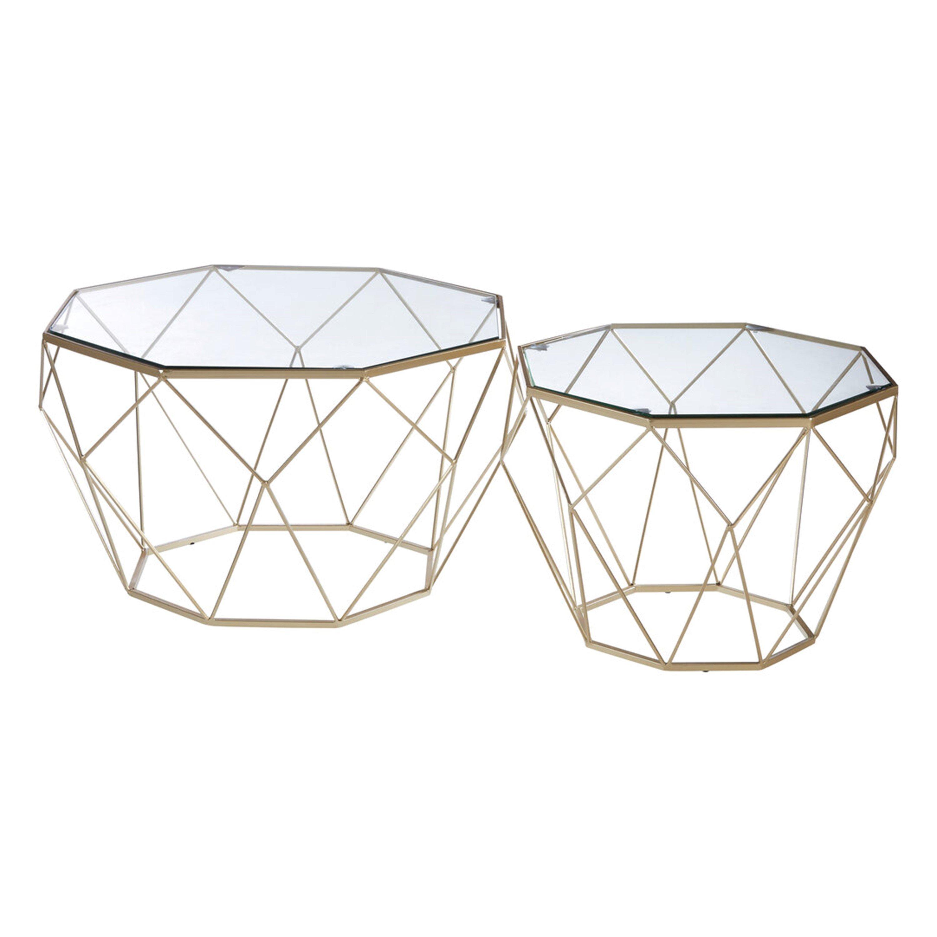 Interiors By Premier  Arcana Set Of 2 Coffee Tables - Silver