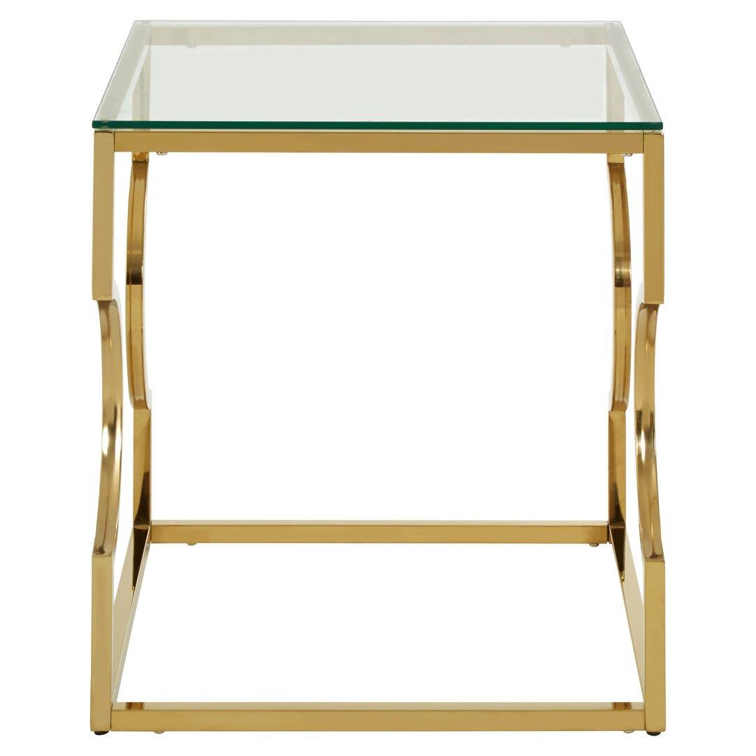 Interiors By Premier  Allure Curved Frame End Table - Gold