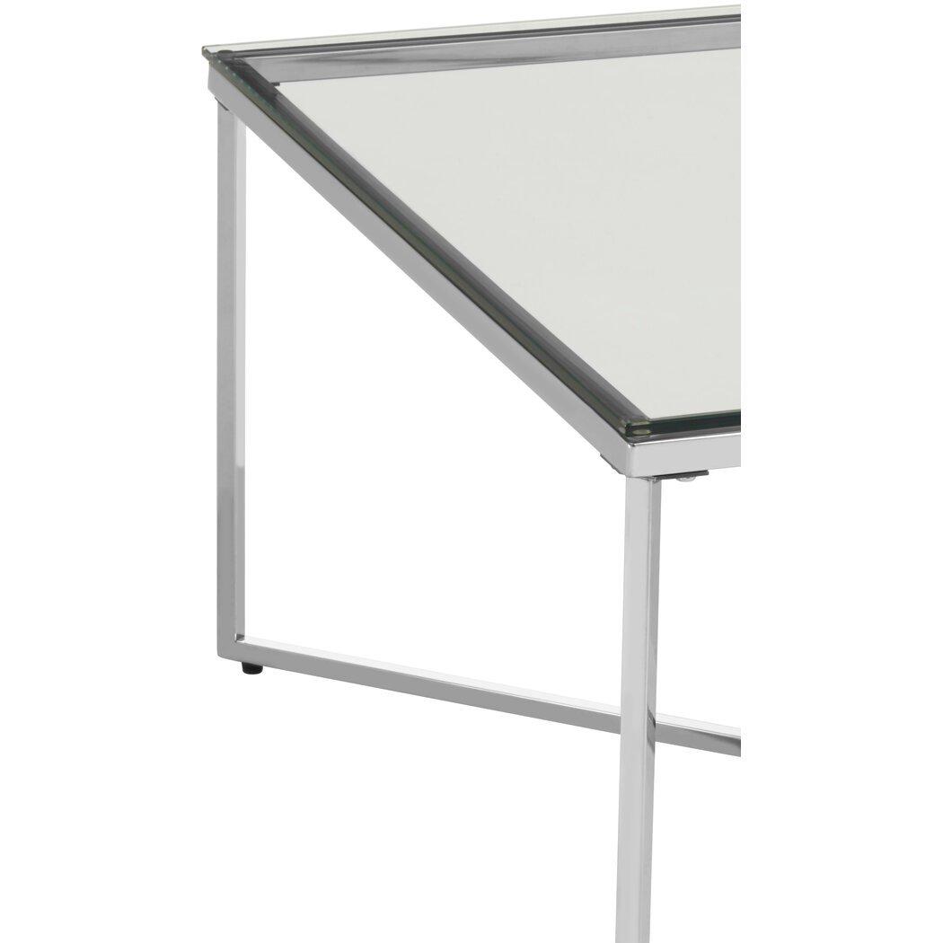 Silver - Interiors by Premier - Allure Silver Finish Cross Base Coffee Table - 4